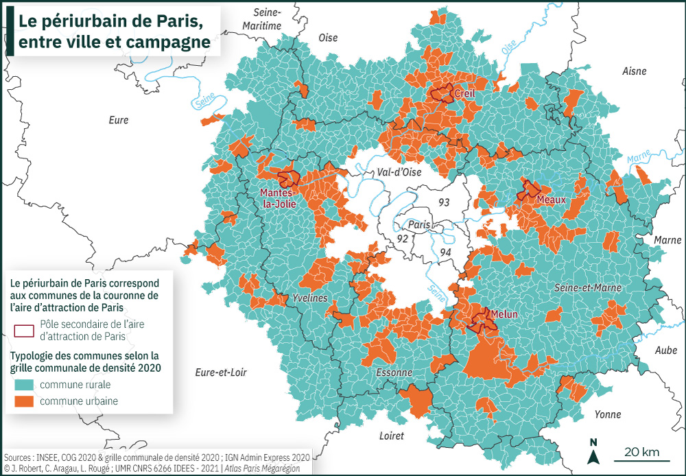 Le périurbain de Paris, entre ville et campagne