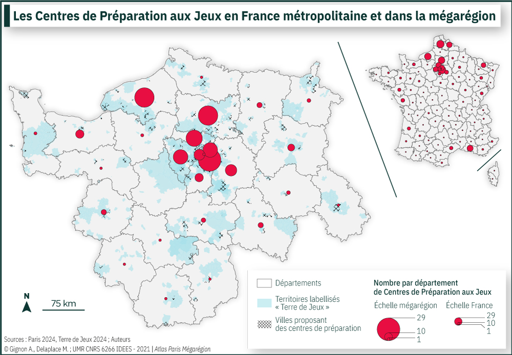 Les Centres de Préparation aux Jeux en France métropolitaine et dans la mégarégion